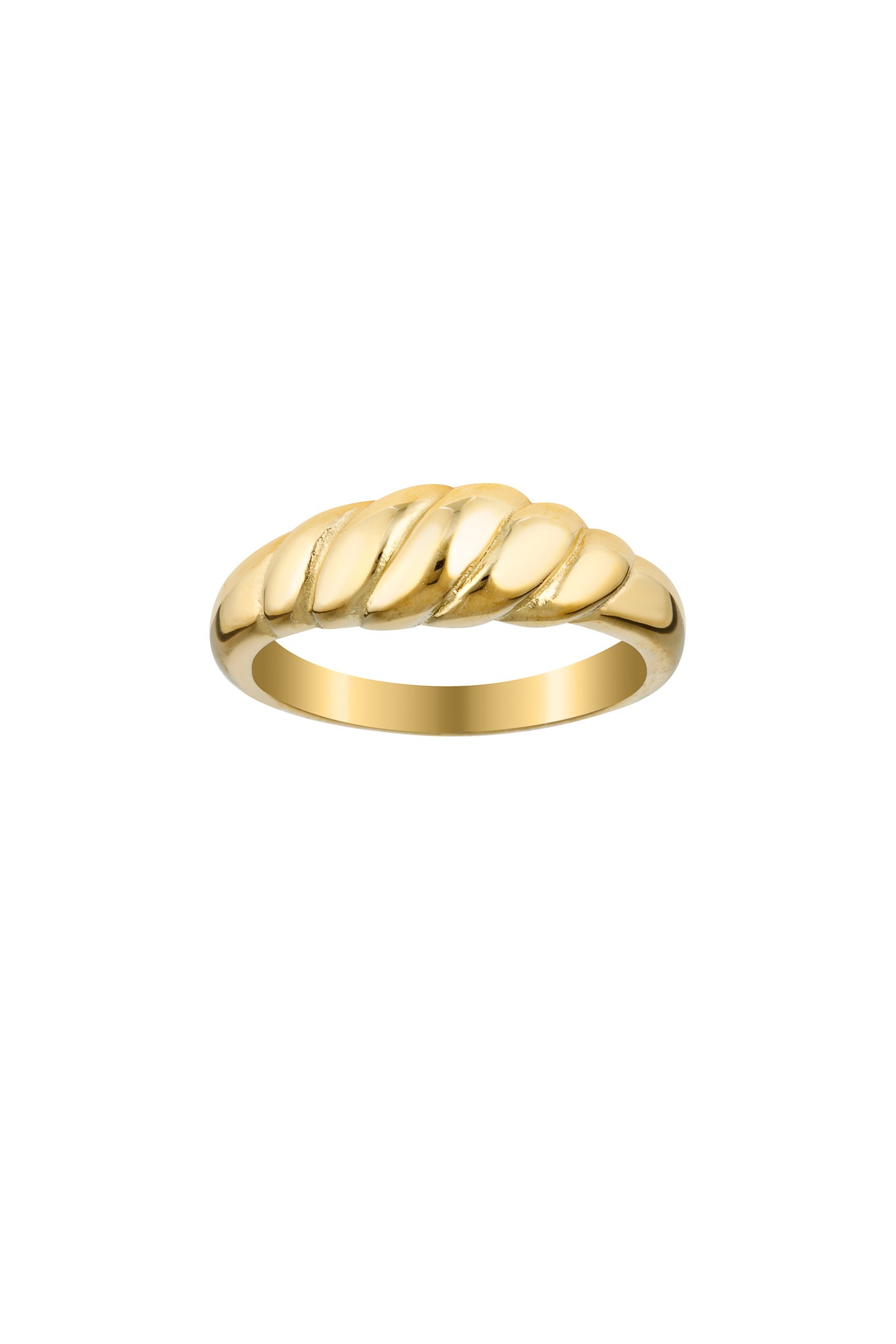 Solid gold deals croissant ring