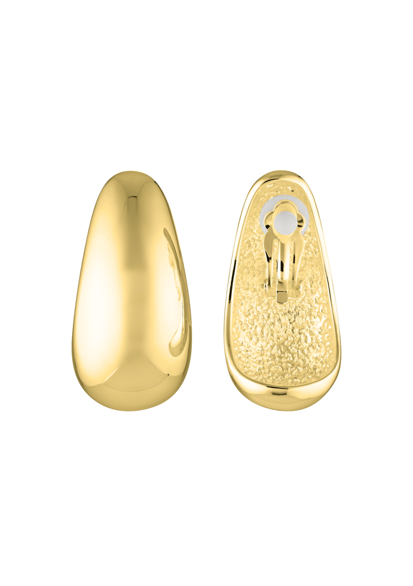 Porter Jewellery | 18k Gold Vermeil | Blob Earrings Maxi Gold | Clip On Earrings