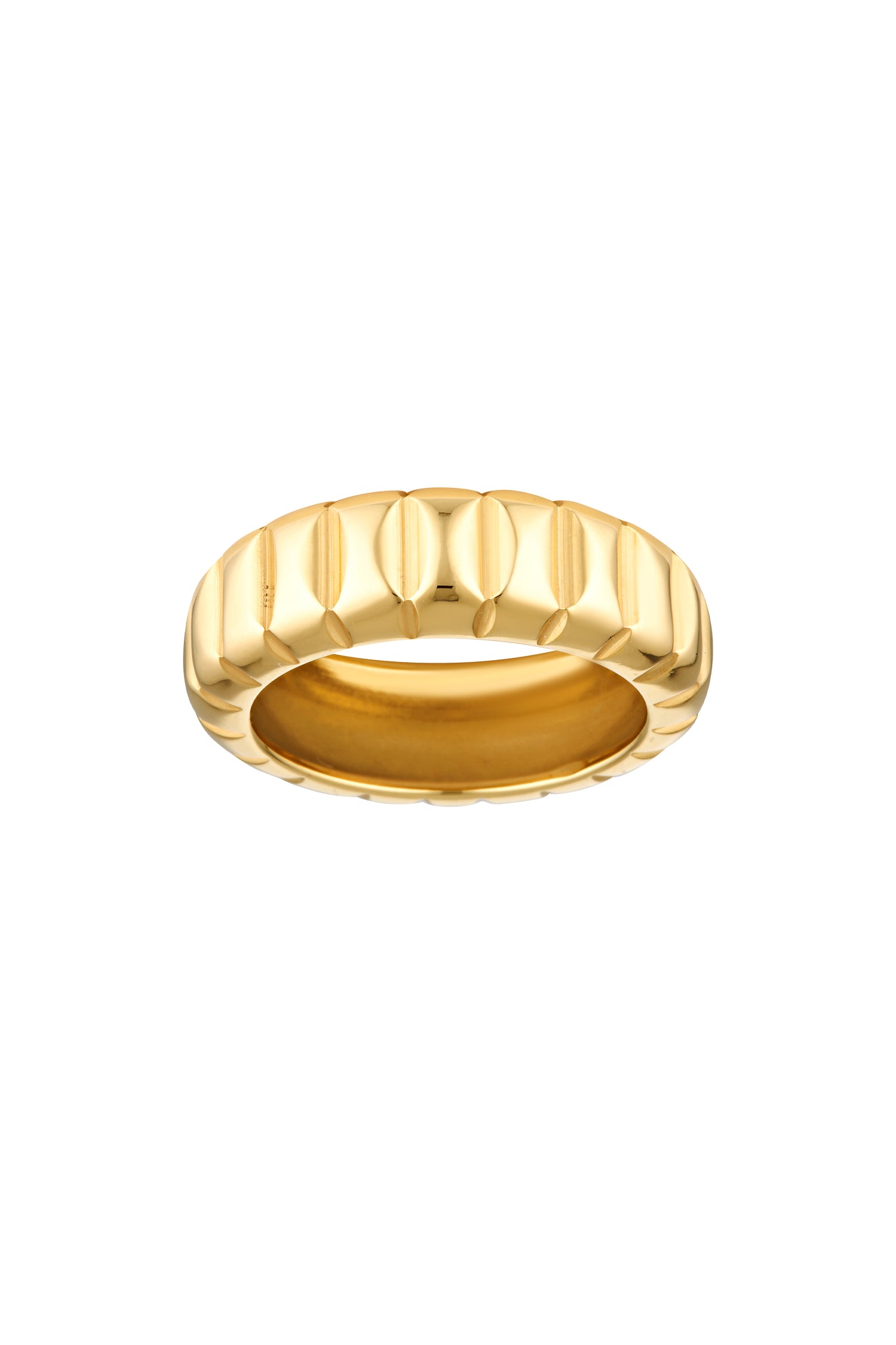 Porter Jewellery | 18k Gold Vermeil | Glossy caterpillar Ring